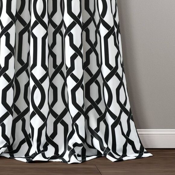 Lush Decor - 2pk 52"x84" Light Filtering Edward Curtain Panels White - Picture 3 of 4